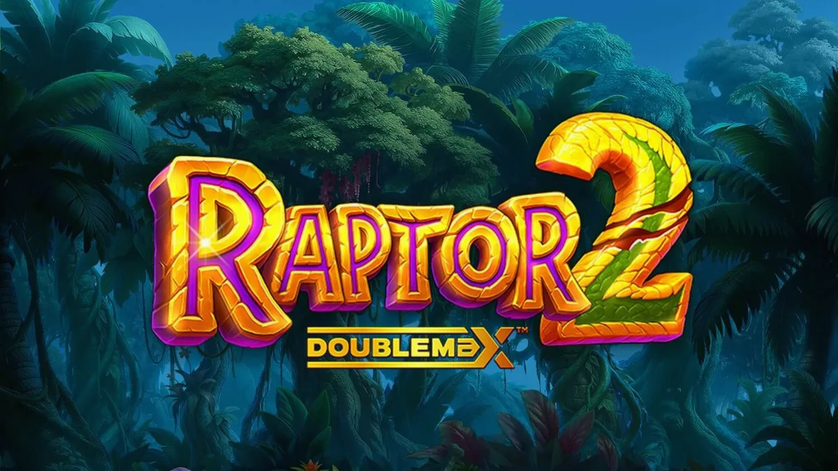 Raptor 2 DoubleMax স্লট গেমের নিওন এবং জঙ্গল থিমযুক্ত ইন্টারফেস